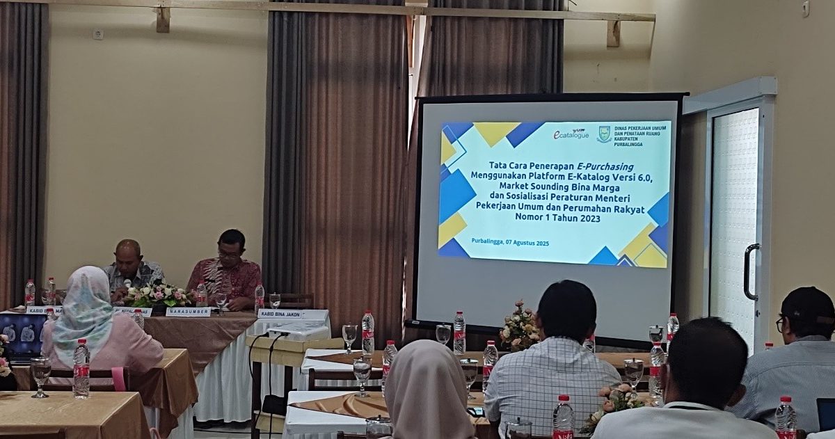 DPUPR Purbalingga Gelar Sosialisasi E-Purchasing, Market Sounding Bina Marga, dan Permen PUPR Nomor 1 Tahun 2023